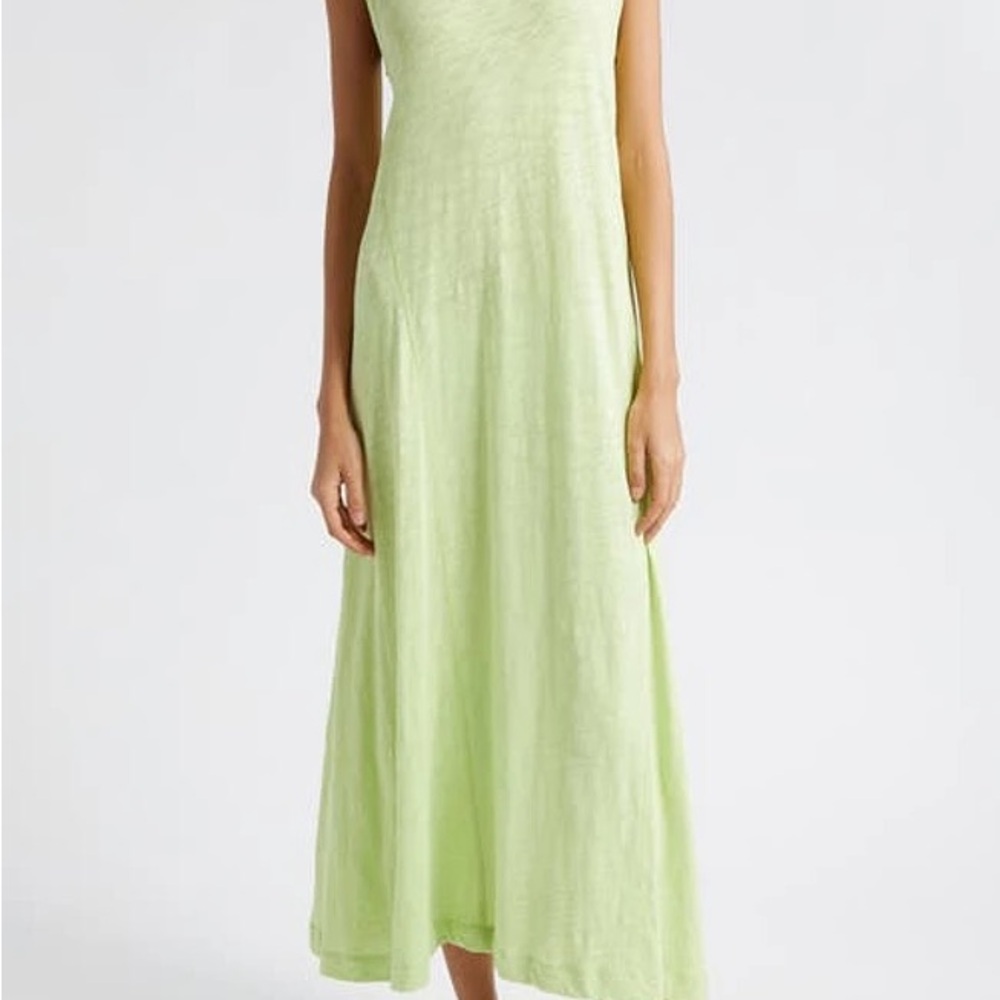 Sleeveless Lime Green Maxi Dress